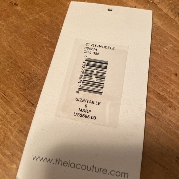 Like New Theia Ruched Metallic Dress - Picture 5 of 5